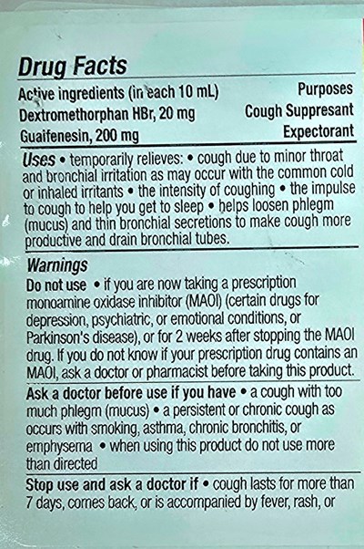 Active ingredients - Drug facts